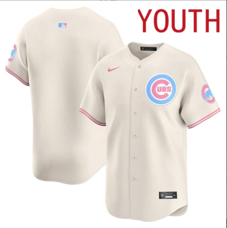 Youth Chicago Cubs blank cream 2024 Nike MLB jersey